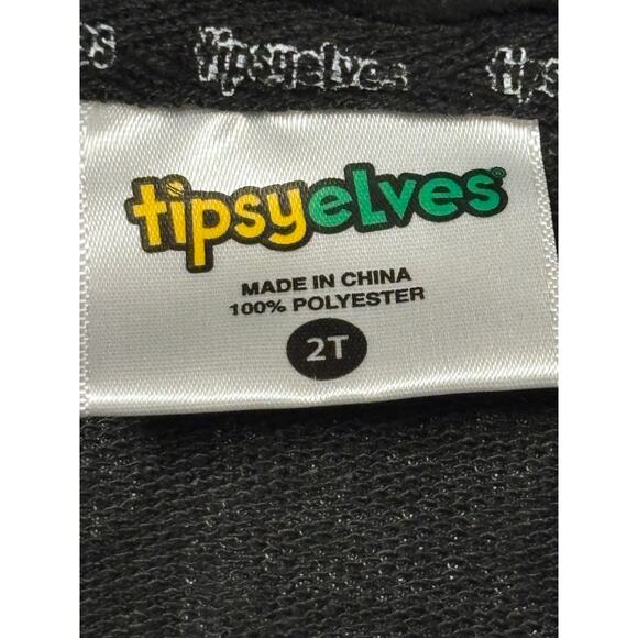 Tipsy Elves Toddler Skeleton Costume Hooded One-Piece 2T Halloween - Picture 3 of 5